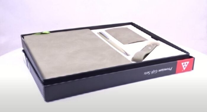 Laserable Green PU Leather Gift Set – Premium 4 In 1 Corporate Gift