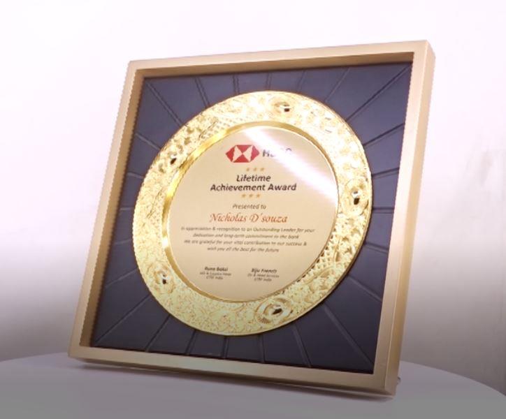 Lifetime Excellence Plaque – Gold – Recognition for Legacy & Career Milestones