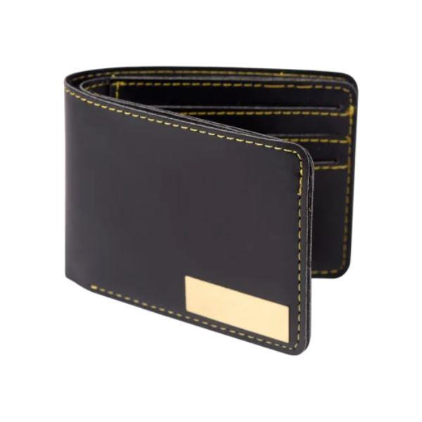 Male Venture Black Leather Finished Wallet