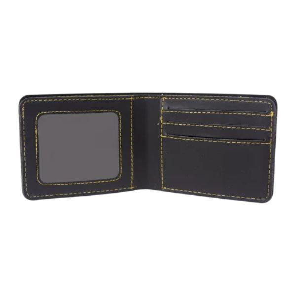 Male Venture Black Leather Finished Wallet