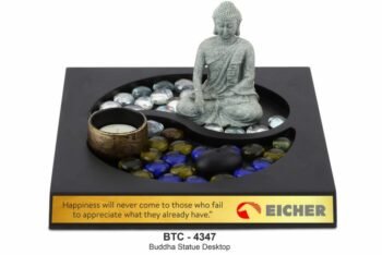 Marble Look Resin Buddha With Yin Yang...