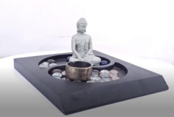 Marble Look Resin Buddha With Yin Yang...