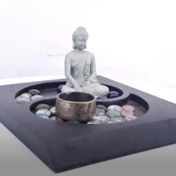 Marble Look Resin Buddha With Yin Yang...