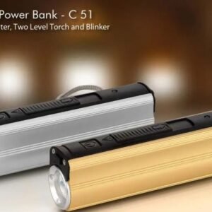 Metal Power Bank with Built-in Lighter Torch & Blinker