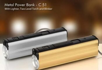 Metal Power Bank with Built-in Lighter Torch...