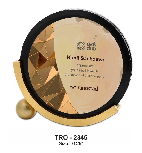 Modern Circle with Luxe Touch Trophy