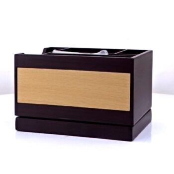 Multi Compartment Wooden Desk Organizer – Stylish...