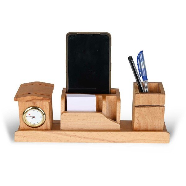 Multi Section Wooden Desk Set