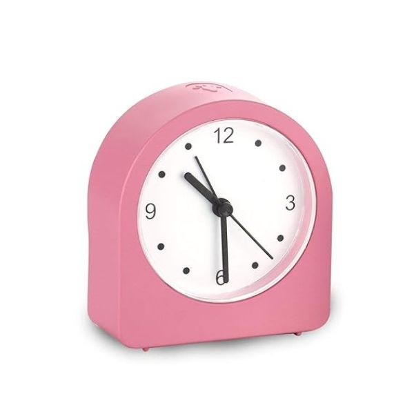 Night Lamp Clock with Alarm Super Sweep Movement & Rechargeable Lamp