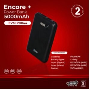 P0022 Encore 5000mAh Power Bank – Sleek, Portable, and Reliable