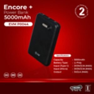 P0022 Encore 5000mAh White Power Bank – Compact & Reliable Charging