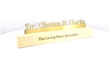 Personalised Wooden Name Stand – Elegant Desk...