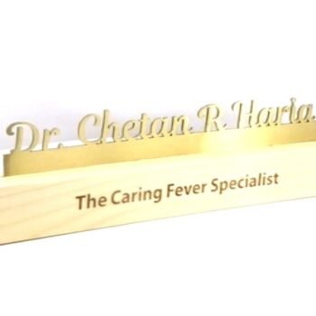 Personalised Wooden Name Stand – Elegant Desk...