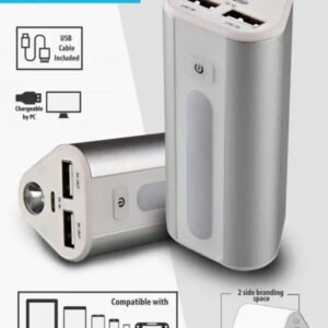 Power Plus Power House 6000 mAh Triangle Power Bank with Lamp & Torch