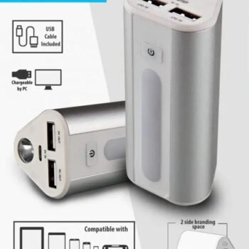 Power Plus Power House 6000 mAh Triangle Power Bank with Lamp & Torch