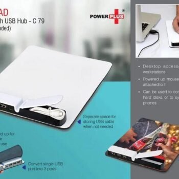 PowerPad Mouse Pad with USB Hub-USB Cable Included