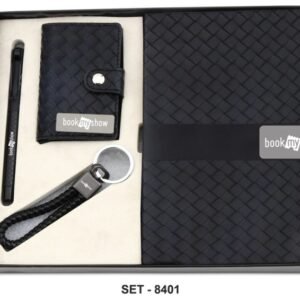 Premium Gift Set with Rotating Keychain & RFID Blocking Card Holder