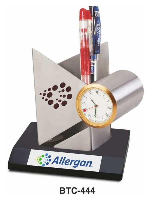 Premium Pen Stand With Clock