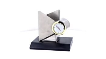 Premium Pen Stand With Clock – Elegant...