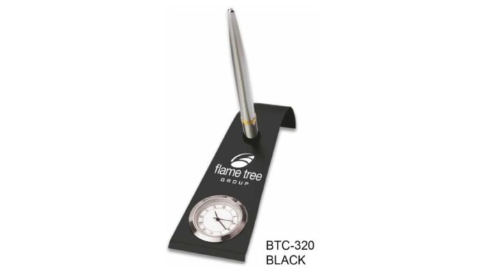 Premium Pen Stand With Clock