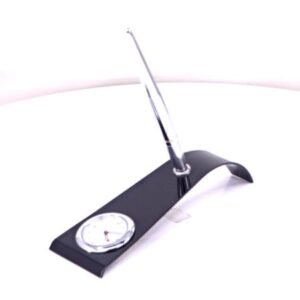 Premium Pen Stand With Clock – Elegant Desk Organizer for Office & Home