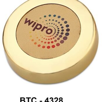 Premium Round Paperweight – Gold & Silver...