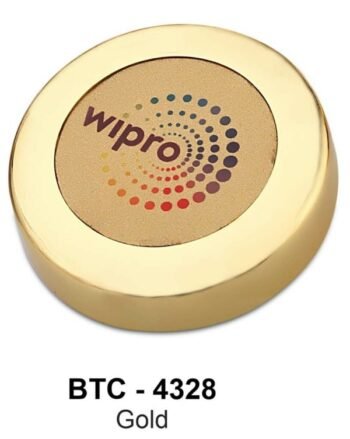 Premium Round Paperweight – Gold & Silver...