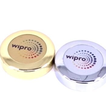 Premium Round Paperweight – Gold & Silver...