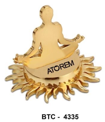 Radiance Mindfulness – Meditating Figure on Golden...