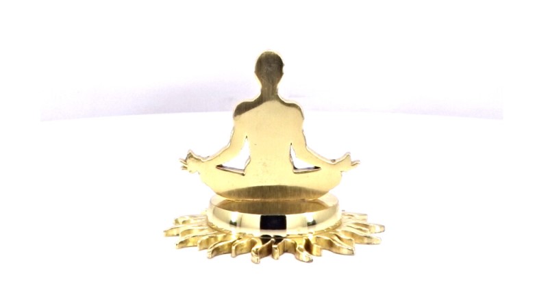 Radiance Mindfulness – Meditating Figure on Golden Sunburst Base