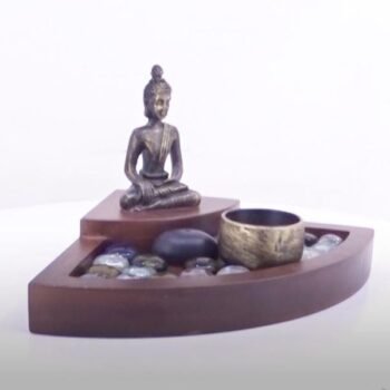 Resin Buddha Candle Stand with LED Candle...