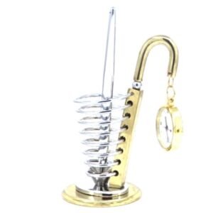 Rocking Golden Desk Clock – Elegant Decorative Table Clock for Office & Home