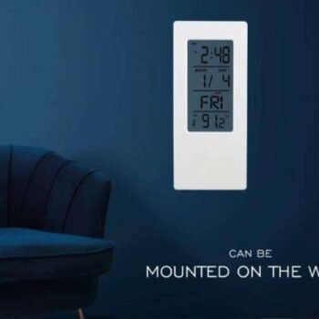 See Thru Clock with Temperature Display – Wall & Table Digital Clock