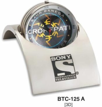 Silver Bridge Shape Desktop With Clock –...