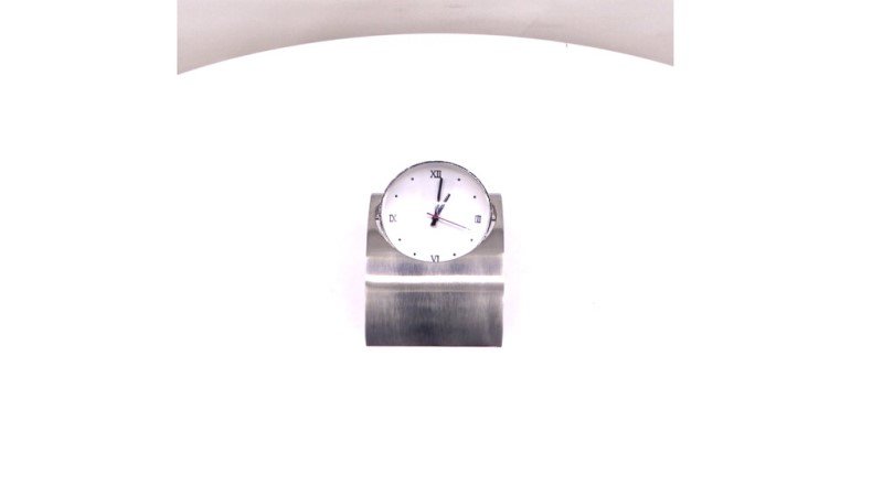 Silver Bridge Shape Desktop With Clock