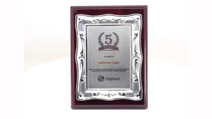Silver Frame Salver Plaque – Elegant Recognition for Milestones & Distinguished Contributors