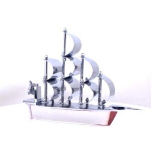Silver Ship Desktop – Premium Nautical Executive Desk Decor -1