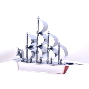 Silver Ship Desktop – Premium Nautical Executive Desk Decor -1