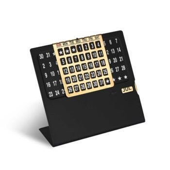 Small Perpetual Calendar – Black, Gold &...