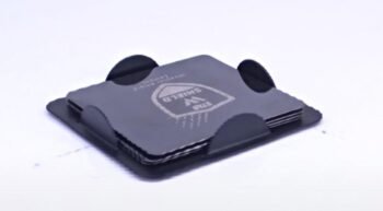 Square Metal Coaster Set – Black –...