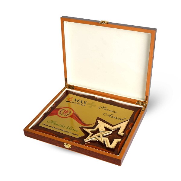 Star Cascade Folding Plaque – Premium 10-Year Employee Recognition Award