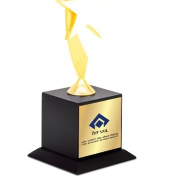 Premium Metal Cut Star Trophy – Gold – Award for Excellence & Achievement