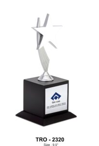 Premium Metal Cut Star Trophy Silver