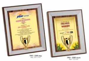 Wooden Frame with Cup Emblem