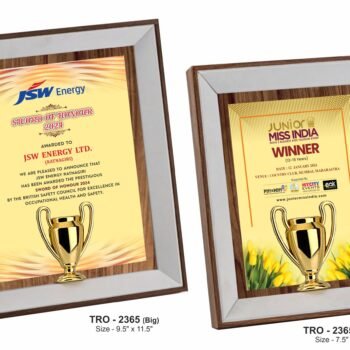 Wooden Frame with Cup Emblem – Elegant...