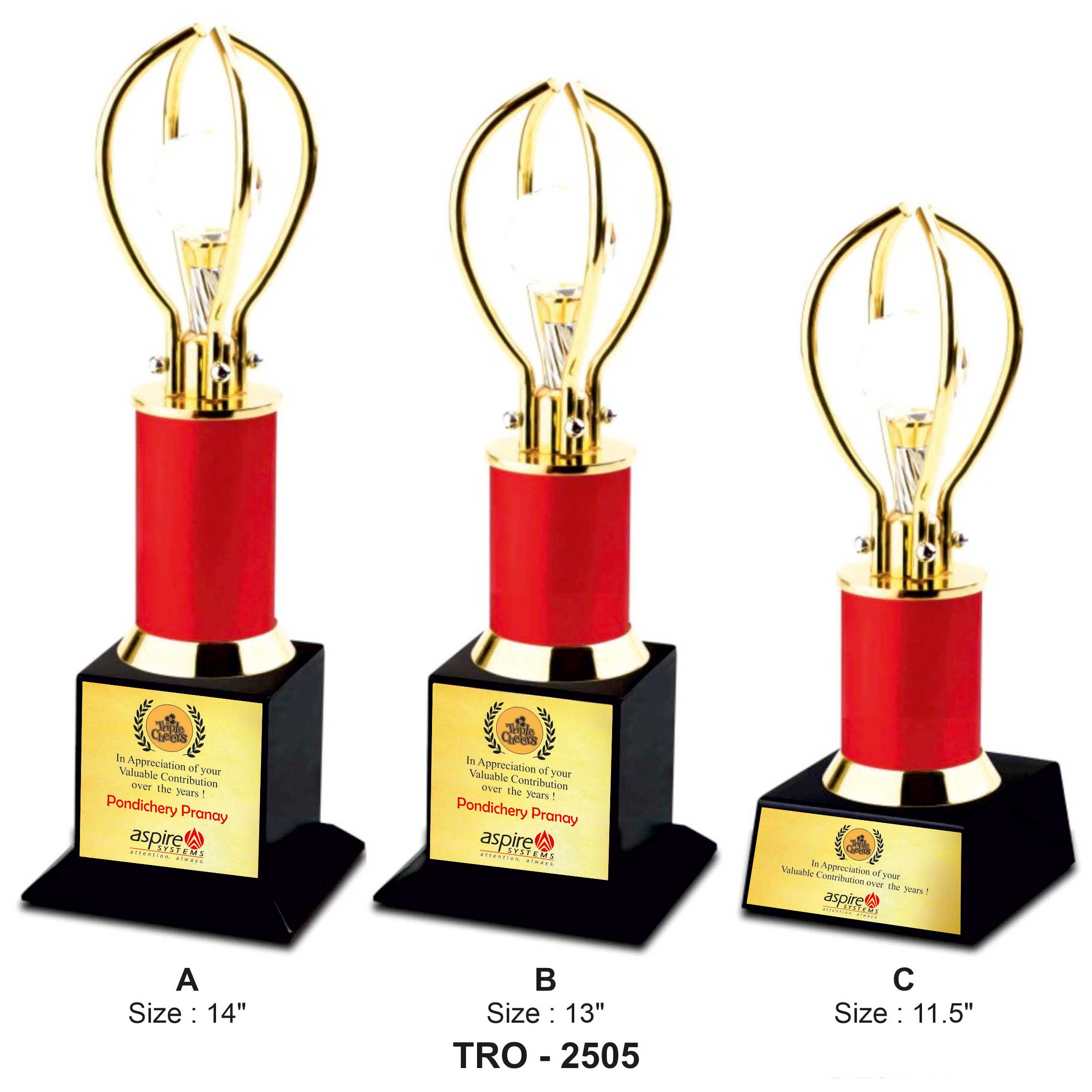 BULB INSPIRED INNOVATION TROPHY