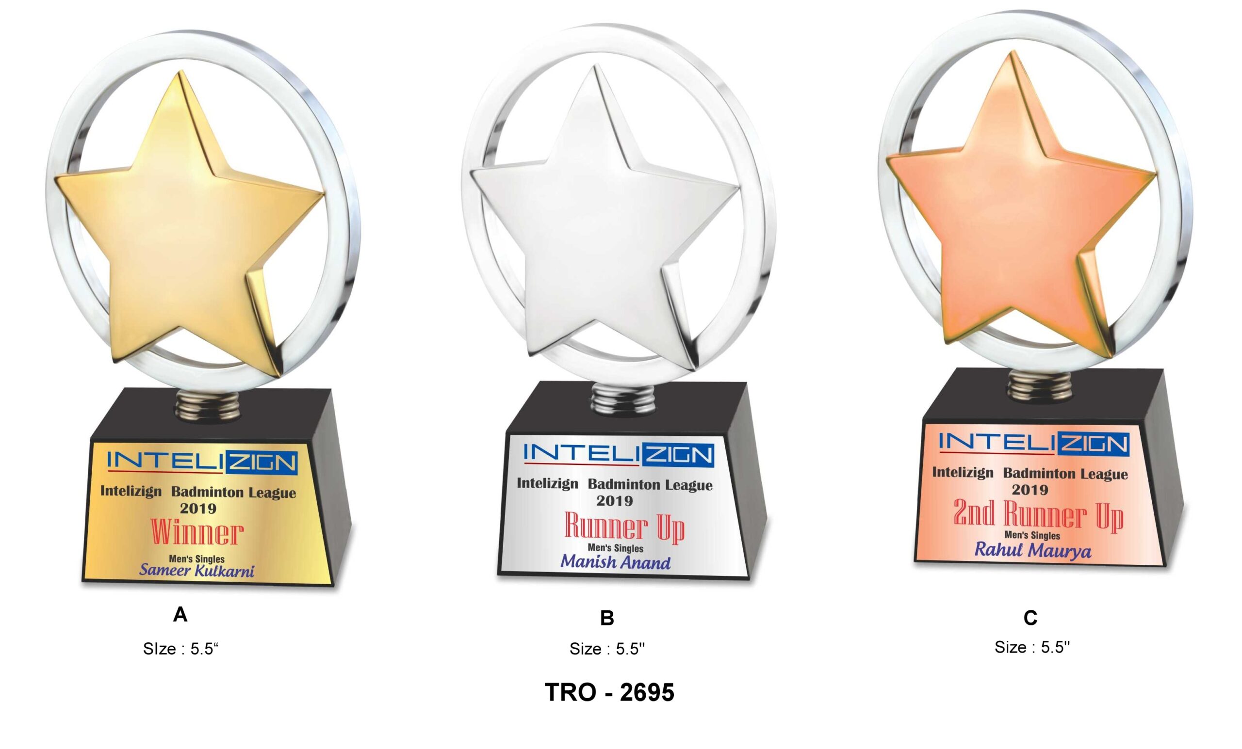 CORPORATE STAR WITH RING TROPHY