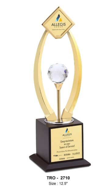 Metal Trophy Elegant Award for Achievement &...