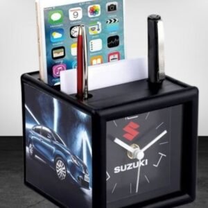 Table Clock with Pad Mobile Pen Holder – 4/5 Side Branding