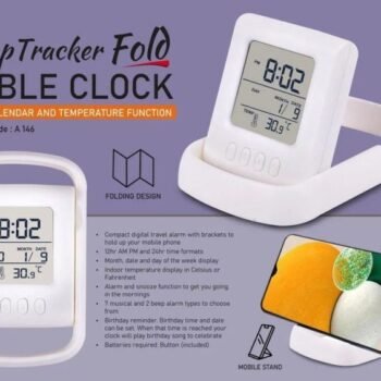 TempTracker Fold Folding Table Clock with Calendar